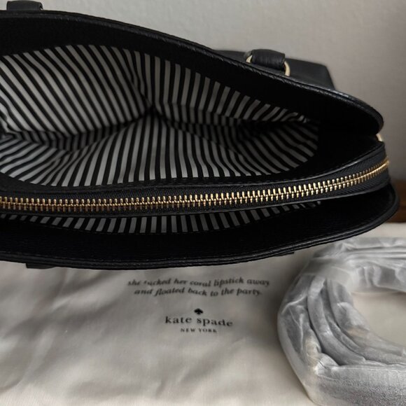 kate spade - jackson street lottie satchel in black - Picture 3 of 4